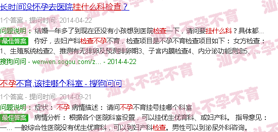 汕头检查不孕挂什么科呀